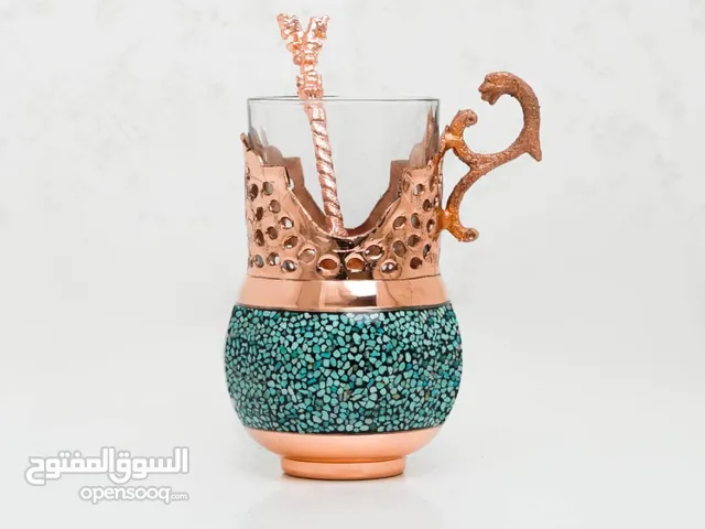 iranian copper and turquoise teapot