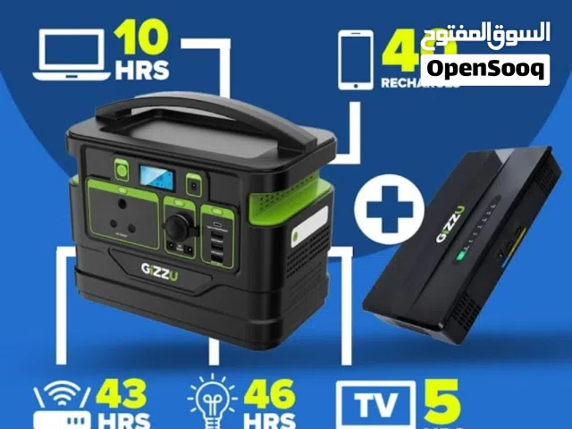 GIZZU 518Wh  Power Station 500W  بطارية  .متنقلة قوية