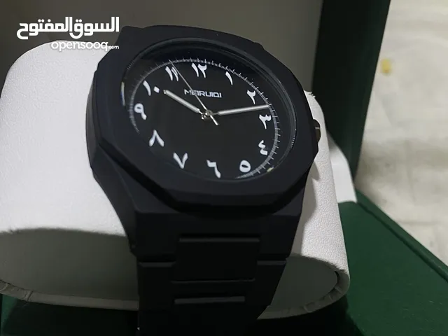 ساعة أرقام عربية Arabic aura black watch تواصل