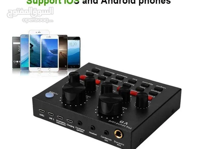 كرت صوت مع منظم وميكسر كامل Sound card V8 Mixer Bluetooth SoundCard V8 Audio Soundcard