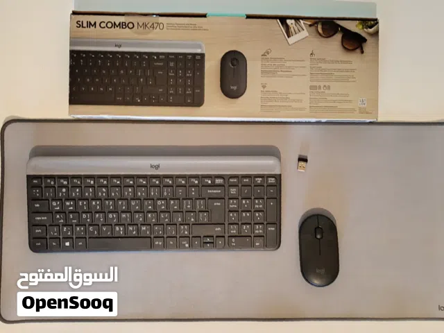 طقم كيبورد وماوس وايرلس لوجيتك الأصلي MK470 + ماوس باد Logitech Studio Series