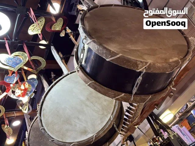 آلات موسيقية الات وترية الات ايقاعية طبول جلد طبول وجه بوربيت  عرقسوسي قياس 50 طبلات اصلية الجوهرة
