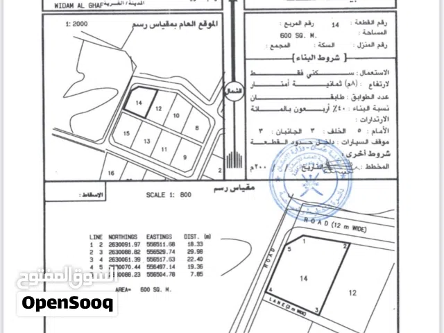 Residential Land for Sale in Al Batinah Al Masnaah