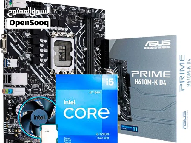 معالج كور5 جيل12 مع بورد B760 asus