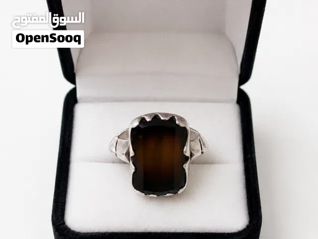 خاتم جزع طبيعي 100% وذا ما جنت تعرف بل احجار رجاء لا تشله كلبي