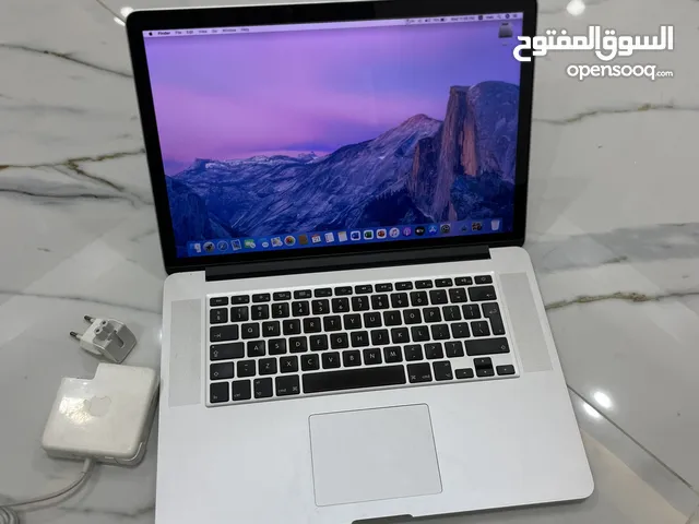 MAC BOOK PRO رفيع موصفات قويه Core i7 RAM 16 HARD 500 SSD بسعر 185