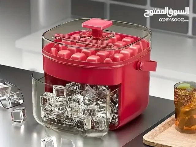 Portable -Free Ice Maker Machine with One-Touch Operation & Large Capacity Ice Bucket - Red Freezer