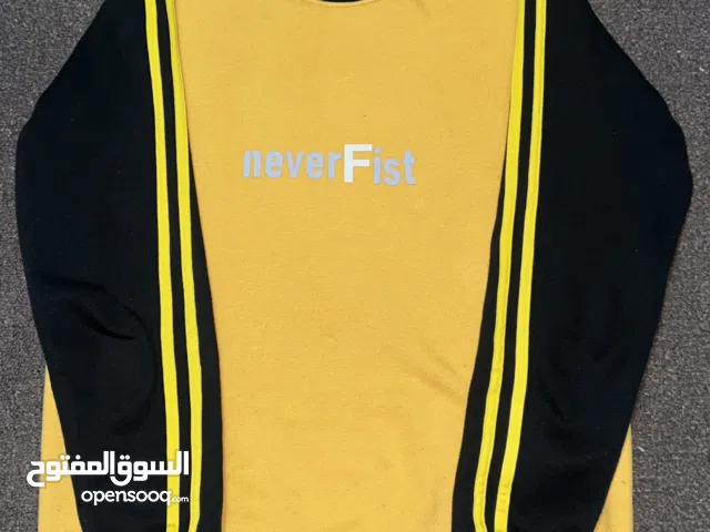 Balck and yellow colour full sleeve shirt with Neverfist printing