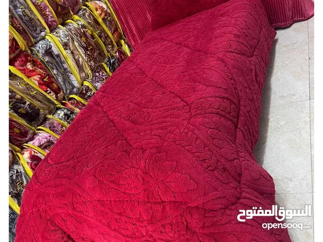 لحاف مجوز خمري ناعم قطن ومحشي قطن ناعم