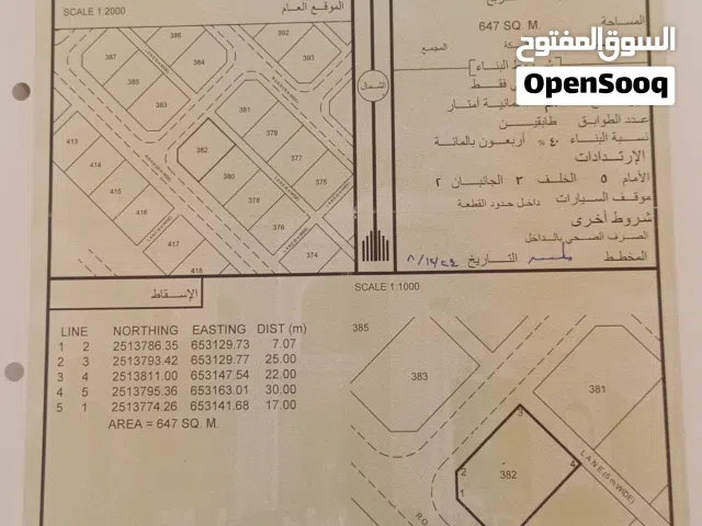 تم تخفيض السعر أرض سكنية للبيع في إبراء النصيب 1
