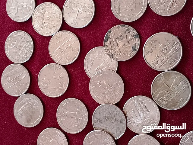 عملات أوربي +ربع دولار امريكي