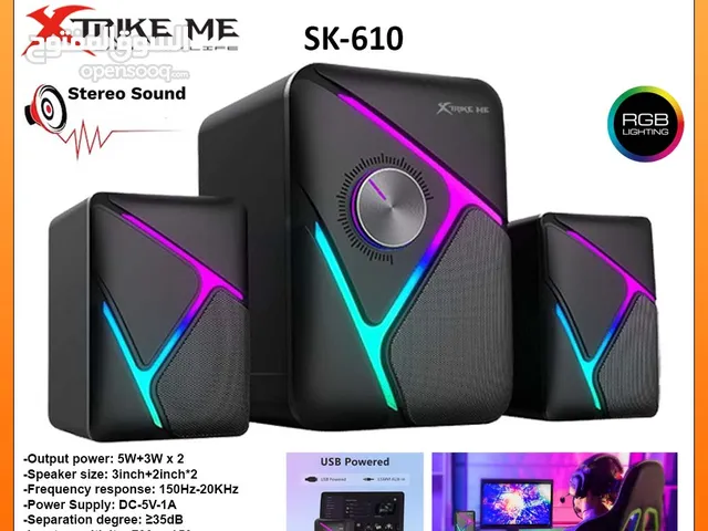 Xtrike ME SK-610 Stereo Sound 2.1 Multimedia Speakers RGB ll Brand-New ll