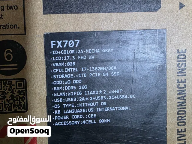 Asus شاشه 17 مستعمل قليل كارت شاشه 4070