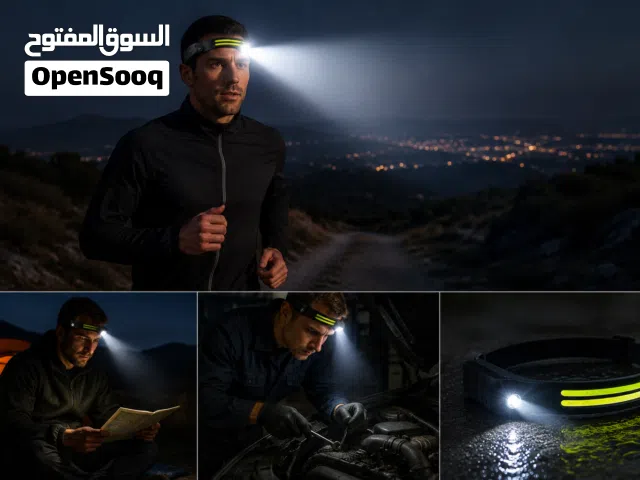 كشاف رأس متعدد الوظائف W689-2 بحساس حركة وشحن USB