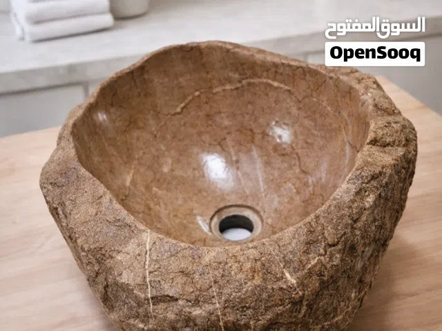 مغاسل حجر طبيعي فاخرة (قطعة واحدة فقط) – أشكال مميّزة وجودة عالية