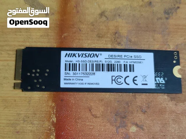 هارديسك داخلي وخارجي  hikvesion ssd nvme  512GB سريع ونظيف جداً