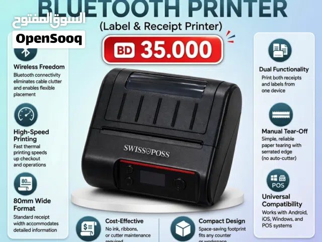 Bluetooth Thermal Printer for Labels & Receipts