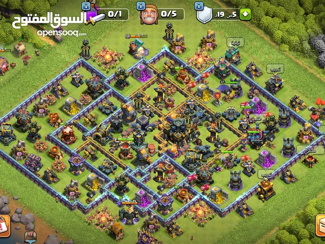 اكونت كلاش اوف كلانس شبه ماكس تاون لفل 17 لفل 222