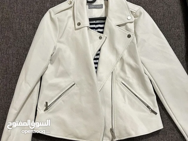 White Vintage Leather Jacket