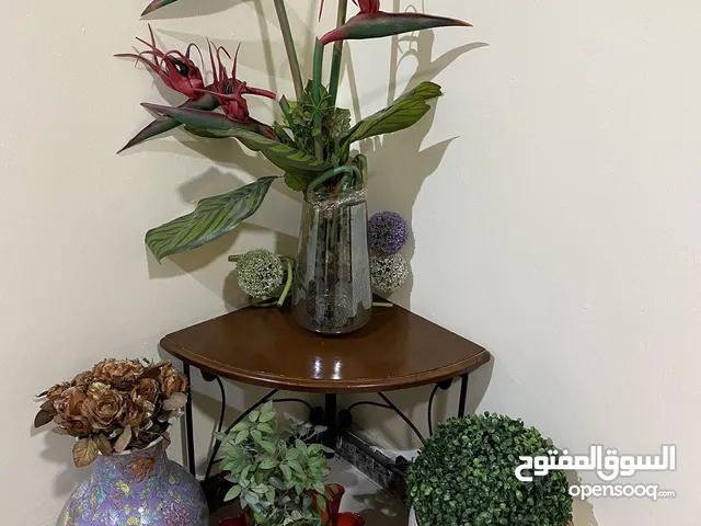 Flower vase and corner table