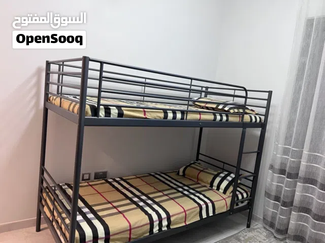 IKEA Black Metal Bunk Bed Frame – Twin/Single Size – With Ladder & Guard Rails