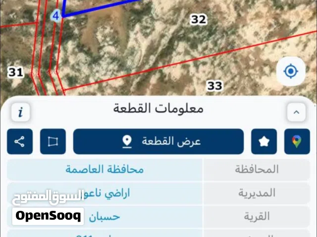 ارض للبيع في ناعور من اراضي حسبان حوض مسمار