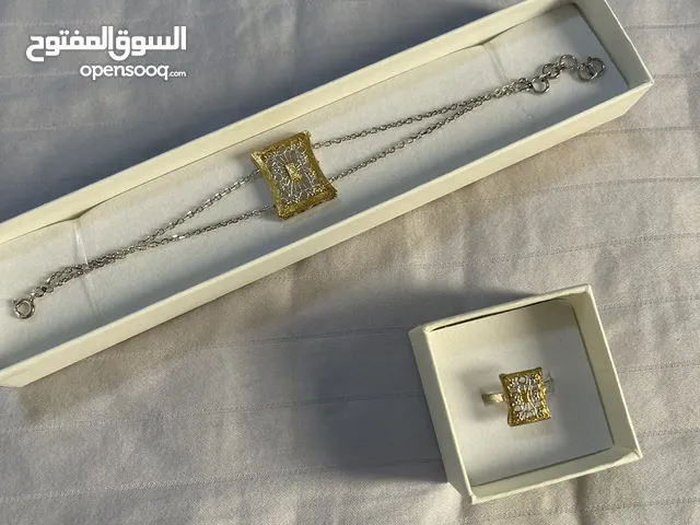 طقم فضة خاتم و سوارة من فضيات الفخامة