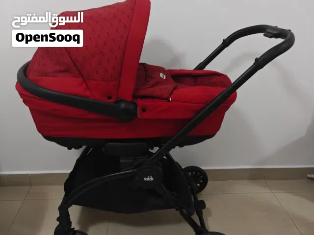 CAM Vogue Baby Travel System Stroller Red Color With Carrycot & Toddler Seat(Tyres Worn out)