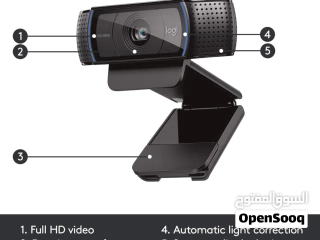 كاميرا الويب Logitech C920 HD Pro بدقة Full HD Logitech C920 HD Pro Webcam – The Standard for Profes