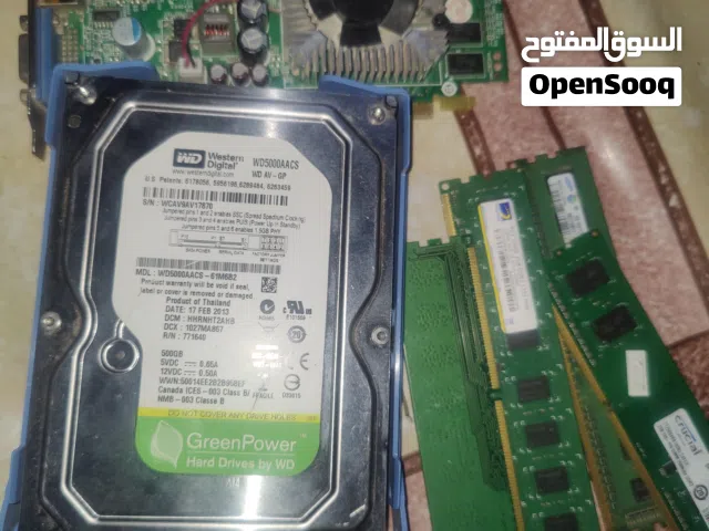 قطع كنبيوتر -رام -هارد 500-كرت شاشه نفيديا