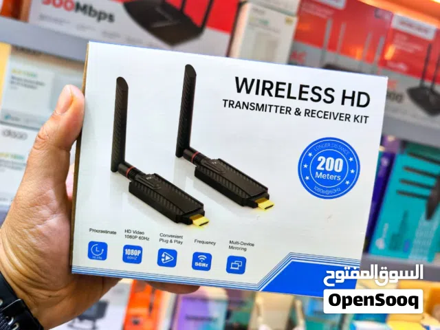 WIRELESS HD TX-RX-FHD-60HZ-200M جهاز إرسال واستقبال لاسلكي يغنيكم عن كابلات الـ HDMI الطويلة جديد