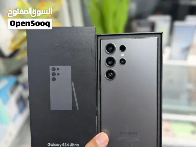 Samsung Galaxy S24 Ultra 256Gb Black color clean Arabic version good phone