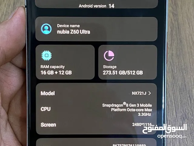 nubia z60 ultra 512