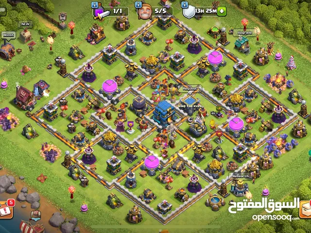 حساب كلاش تاون 12 شبه ماكس