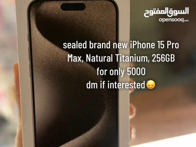 sealed brand new iPhone 15 Pro Max, Natural Titanium, 256GB for only 5000 call 052 661 5570