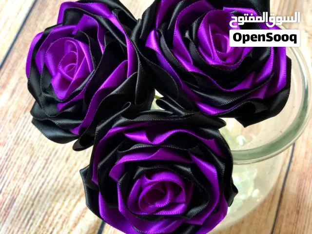 Roses en satin faites à la main