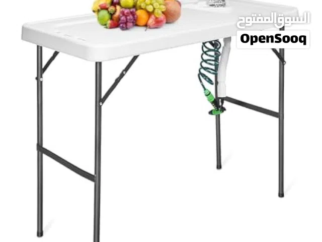 طاااولة الأحلام للطلعات والتخييم  مش بس طاولة... هاي محطة شغل متكاملة مع مي وحوض بكل مكان!