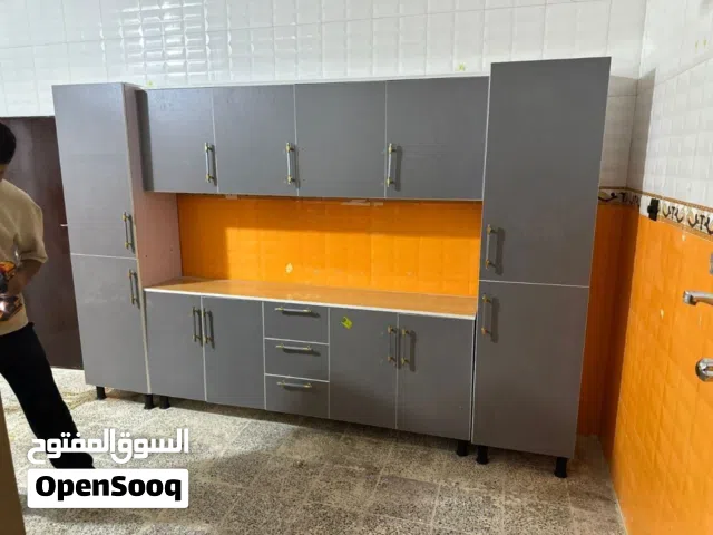 كاونتر خشب تركي mdf مع سنك مرمر