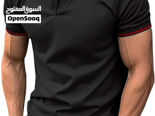تيشيرت ياخه صيفي نوع بولو حجري ناعم رجالي