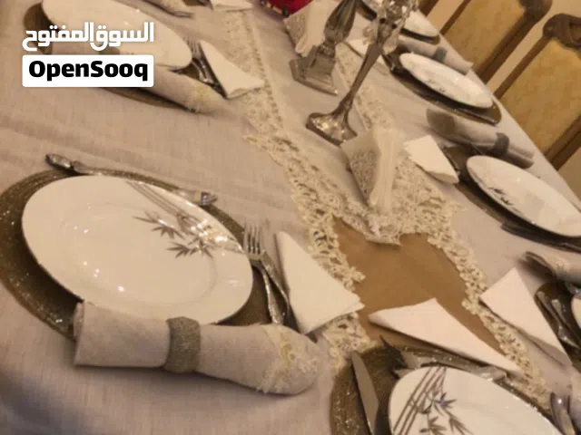 طاولة طعام فاخره 12 كرسي خشب زان