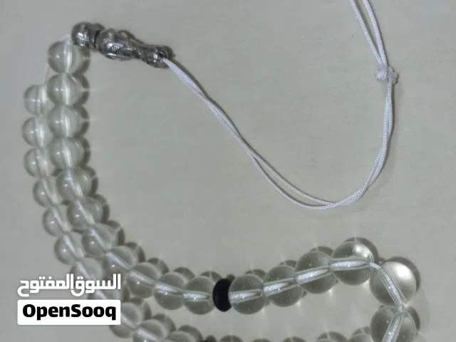 سبحة حجر الدر الكوارتز الطبيعي