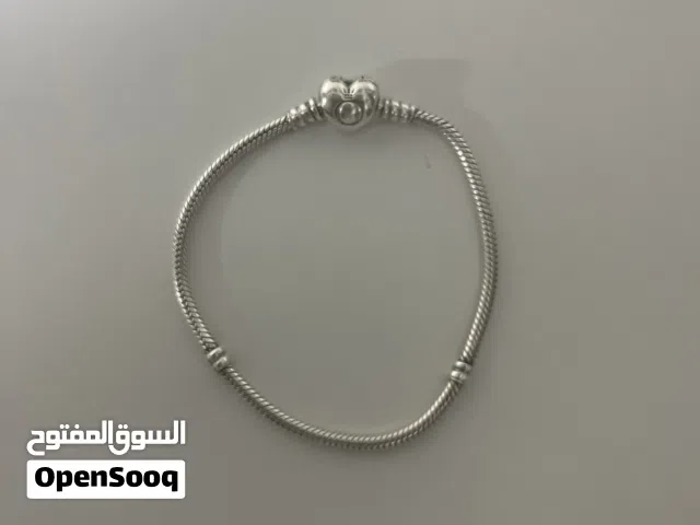 AUTHENTIC PANDORA silver bracelet with heart shaped clasp