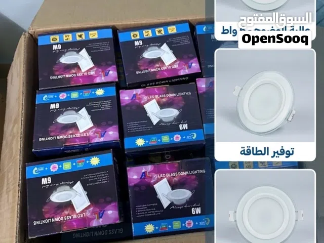 إضاءة LED داون لايت زجاجية (جديدة) - أحجام متنوعة (5W, 6W, 7W)