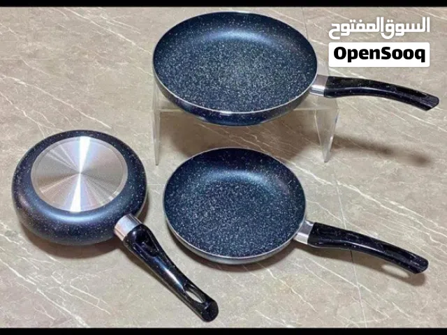 خمس طناجر ستانلس ستيل وقلايات جرانيت بسعر حرق