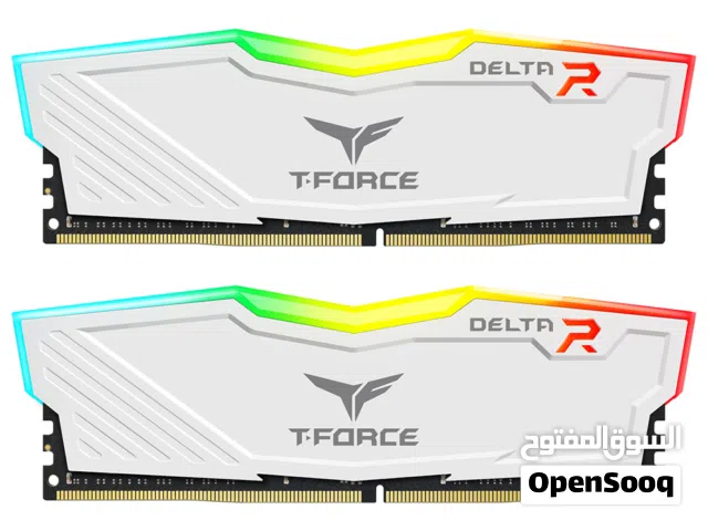 رام TEAMGROUP T-Force Delta RGB DDR4 Ram 32GB (2x16GB) WHITE