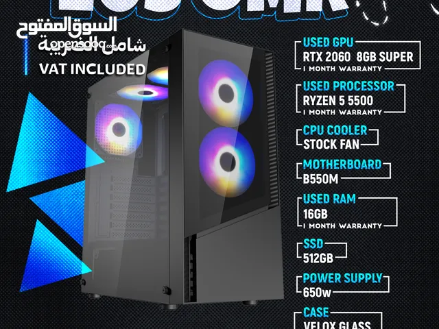 GAMING PC RTX 2060 Super , Ryzen 5 5500 , 16GB RAM , 512GB SSD - جيمينج بي سي !