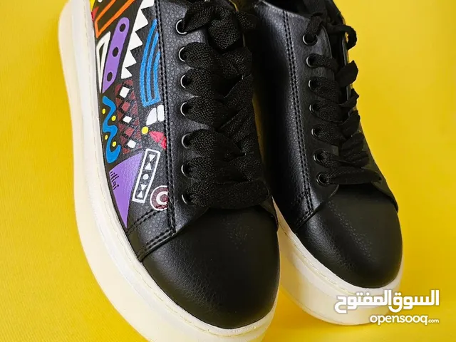 Hand painted leather shoes