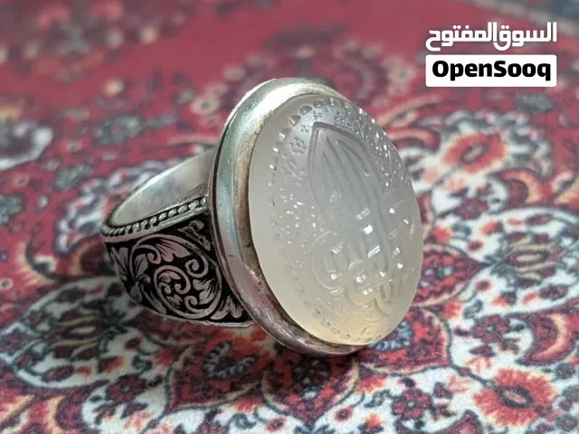 عقيق يماني ابيض مخطوط