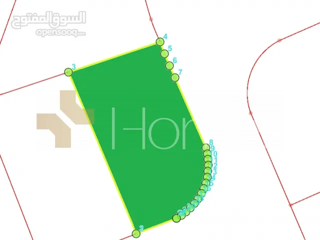 ارض سكنية باطلالة على شارعين  للبيع في عبدون بمساحة 1032م