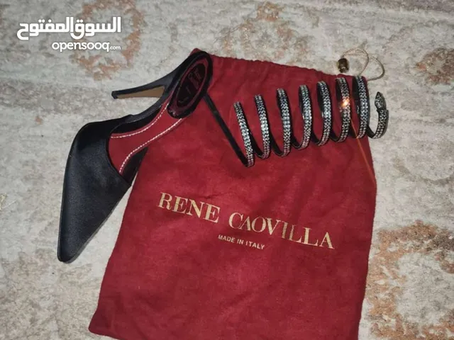 للبيع حذاء ماركة rene caovilla ماركة إيطالية مصنوع من اجود انواع الجلود جلد اصلي طبيعي 100/100